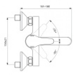 BA368AA NEXT Смеситель для умывальника, монтаж на стандартных эксцентриках