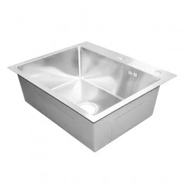 AZARIO кухонная мойка MIA (600*500*200) нержавеющая сталь серебро (сифон)