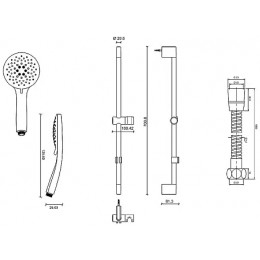 E32907-CP SALUTE комплект для душа, хром