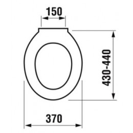 DINO Сиденье с крышкой к унитазу, стальные петли
