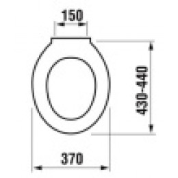 DINO Сиденье с крышкой к унитазу, стальные петли