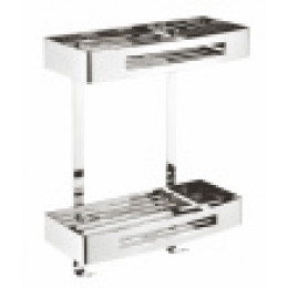 AZ-170-2 Полка прямоугольная двухэтажная, хром