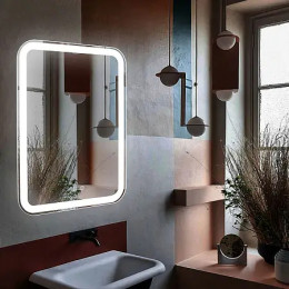 AZARIO зеркало Мальта-VOICE 550х800 голос.управление, подогрев, сенс. выключатель