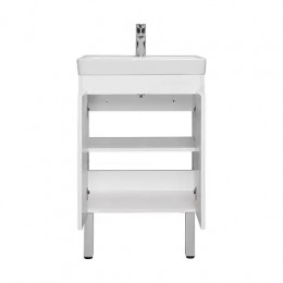 Сканди 55 Тумба Doors Белый глянец/Белый матовый (БЕЗ УМЫВАЛЬНИКА Адриана-55)