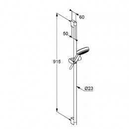 KLUDI DIVE душевой гарнитур sDive 1S 90 cm