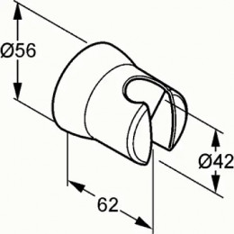KLUDI SIRENA настенный держатель для душа, хром