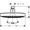 26528400 Верхний душ Croma Select E 180 2jet EcoSmart 9 л/мин