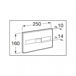 Z_DUPLO  IN-WALL Cмывная клавиша двойная, PL2 белая/хром матовый