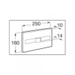 Z_DUPLO  IN-WALL Cмывная клавиша двойная, PL2 белая/хром матовый