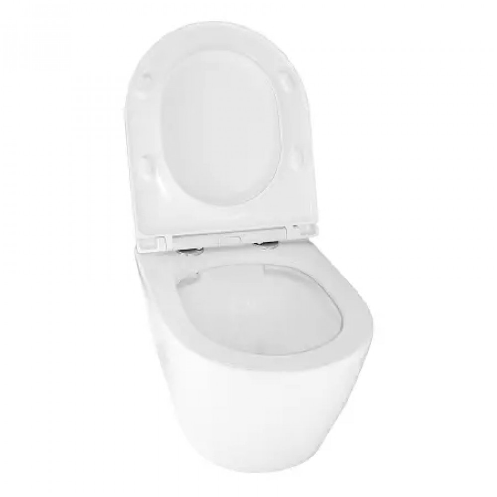 UNO унитаз подвесной, безободковый в комплекте сиденьем микролифт 485x365x365 мм(2 места)