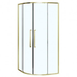 AZ-S43-100-BGL-CL Душевое ограждение SHANGHAI ROD-100х100х195-BGL-CL, прозрачное стекло 6 мм, профиль брашированное золото