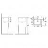 FRETTA SQUARE Раковина напольная отдельностоящая прямоугольная. Размер 440*380*835