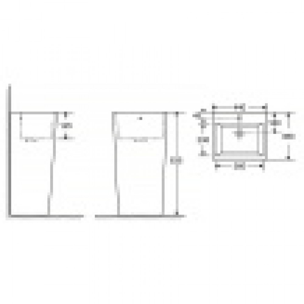 FRETTA SQUARE Раковина напольная отдельностоящая прямоугольная. Размер 440*380*835