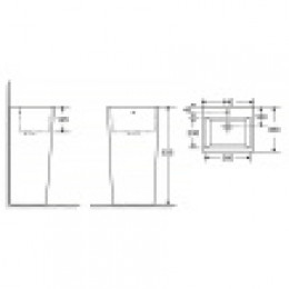 FRETTA SQUARE Раковина напольная отдельностоящая прямоугольная. Размер 440*380*835