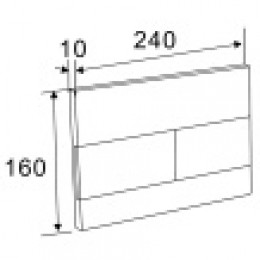 Клавиша смыва, черная матовая (квадратная),  AZARIO NEW (AZ-501A)
