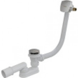 Сточный комплект с заполнением переливом Click Clack хром (квадратный) 800мм