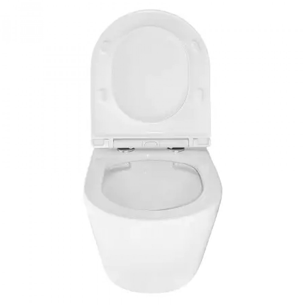 UNO унитаз подвесной, безободковый в комплекте сиденьем микролифт 485x365x365 мм(2 места)