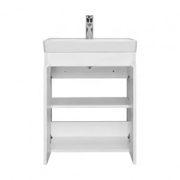 Сканди 55 Тумба Doors Белый глянец/Белый матовый (БЕЗ УМЫВАЛЬНИКА Адриана-55)