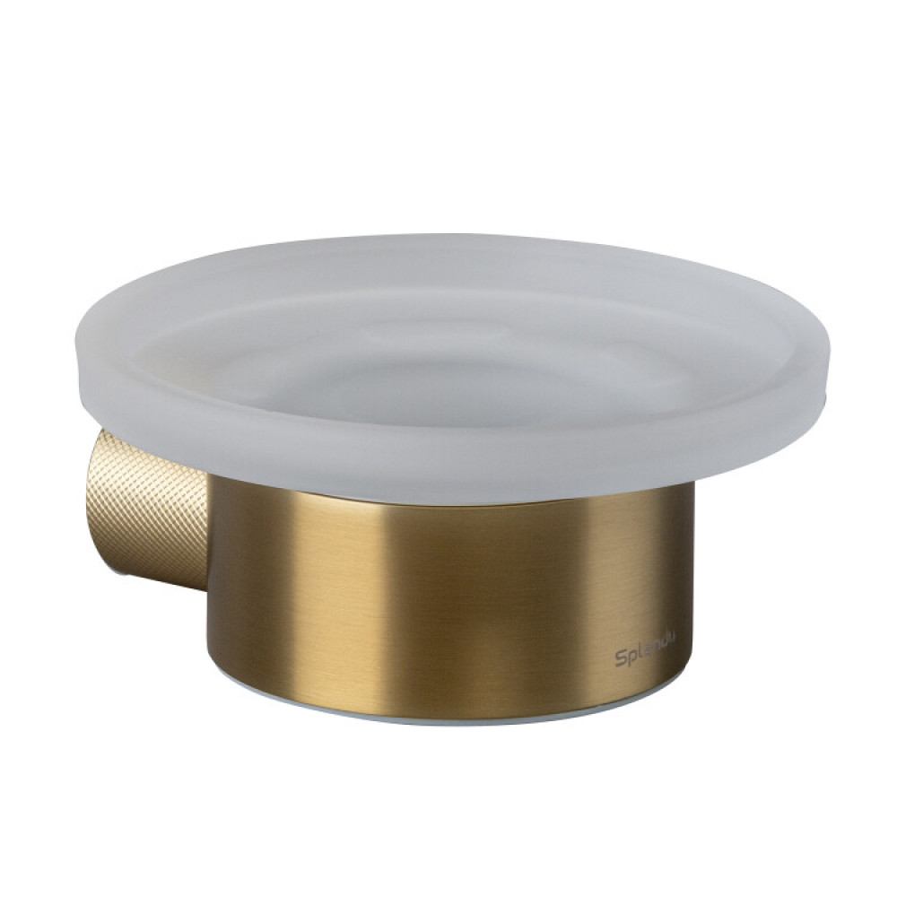 Мыльница, Splendy, Passion, шгв 110*111*49, цвет-золото матовое (брашированное)