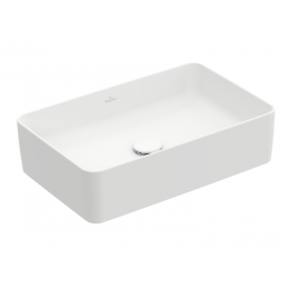 Раковина, Villeroy&Boch, Collaro, шгв 560*360*145, отверстия для смесителя-отсутствуют, CeramicPlus, цвет-камень белый (Stone White)