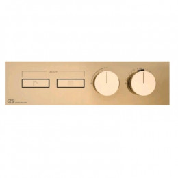 Смеситель для душа, Gessi, HI-FI, на 2 потребителя, цвет-Warm Bronze PVD