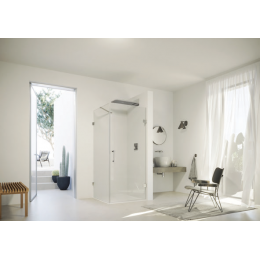 Боковая стенка, Huppe, Solva Minimal, шв 1000*2000, черный, цвет стекла-прозрачный