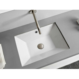 Раковина, Scarabeo, Teorema 2.0, шгв 450*360*170, отверстия для смесителя-отсутствуют, цвет-белый