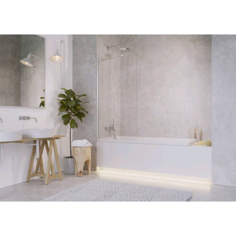 Шторка на ванну, Radaway, Idea PNJ II, шв 700*1500, петли-универсальные (слева или справа), цвет фурнитуры-хром, цвет стекла-прозрачный, Easy Clean