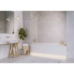 Шторка на ванну, Radaway, Idea PNJ II, шв 700*1500, петли-универсальные (слева или справа), цвет фурнитуры-хром, цвет стекла-прозрачный, Easy Clean