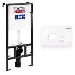 Инсталляция, Bettoserb, Sava Fix Slim, для унитаза, шгв 520*200*1136, цвет клавиши-белый глянецевый