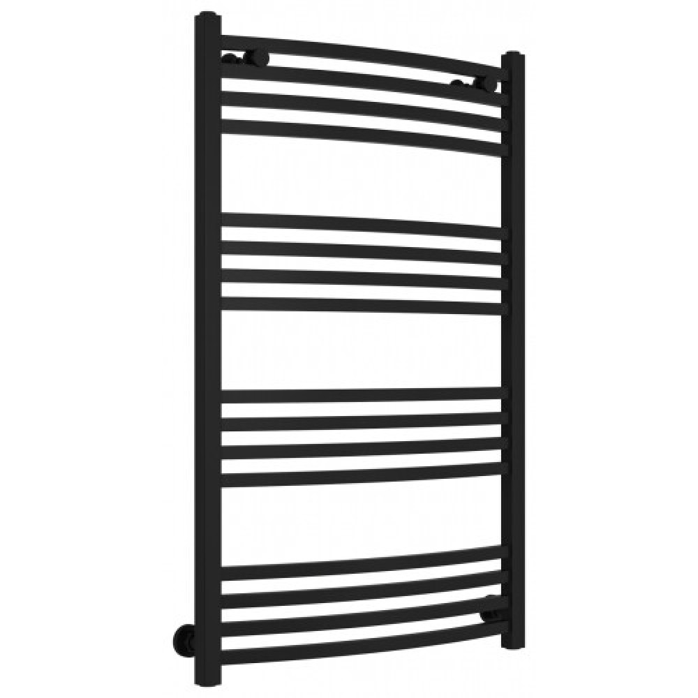 Полотенцесушитель, Сунержа, Аркус, шгв 650*116*1007, диагональное/нижнее/вертикальное, цвет-черный матовый