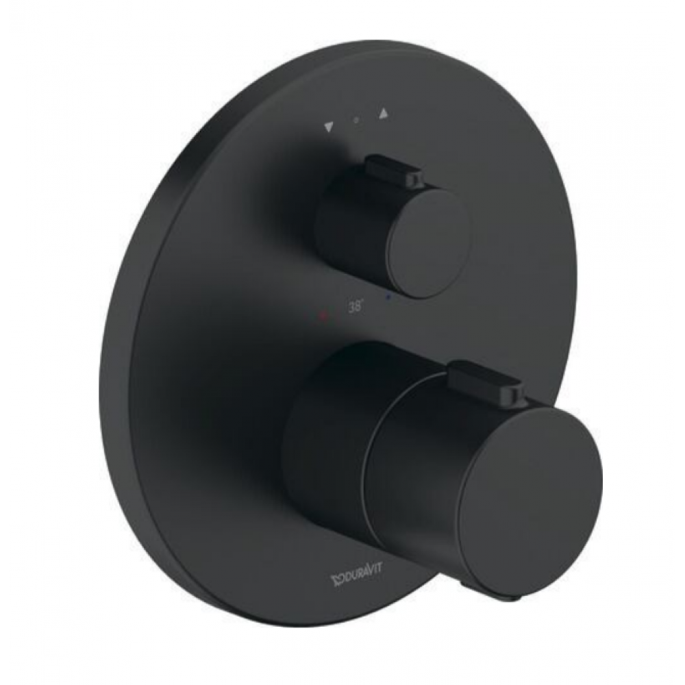 Смеситель для душа, Duravit, на 2 потребителя, цвет-черный матовый