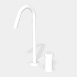 Смеситель для раковины, Fima Carlo Frattini, Spillo Up, цвет-белый матовый