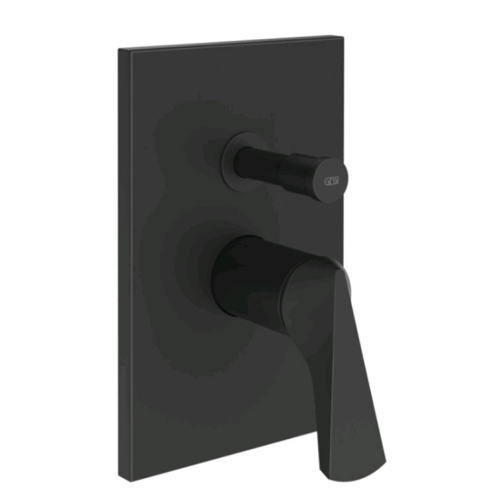 Смеситель для душа, Gessi, Ventaglio, на 2 потребителя, цвет-черный матовый