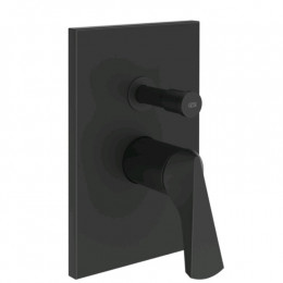 Смеситель для душа, Gessi, Ventaglio, на 2 потребителя, цвет-черный матовый