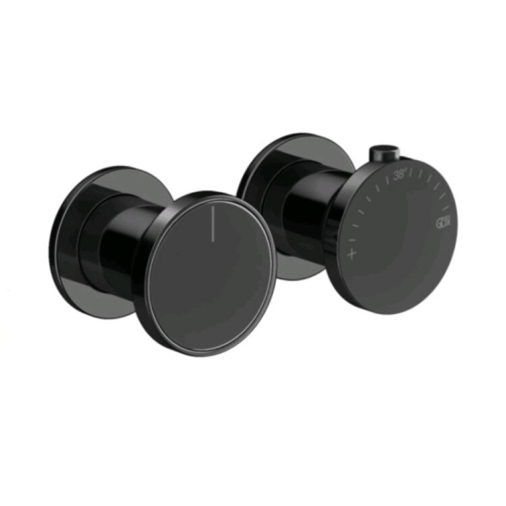 Смеситель для душа, Gessi, Origini, на 2 потребителя, цвет-Black Metal PVD