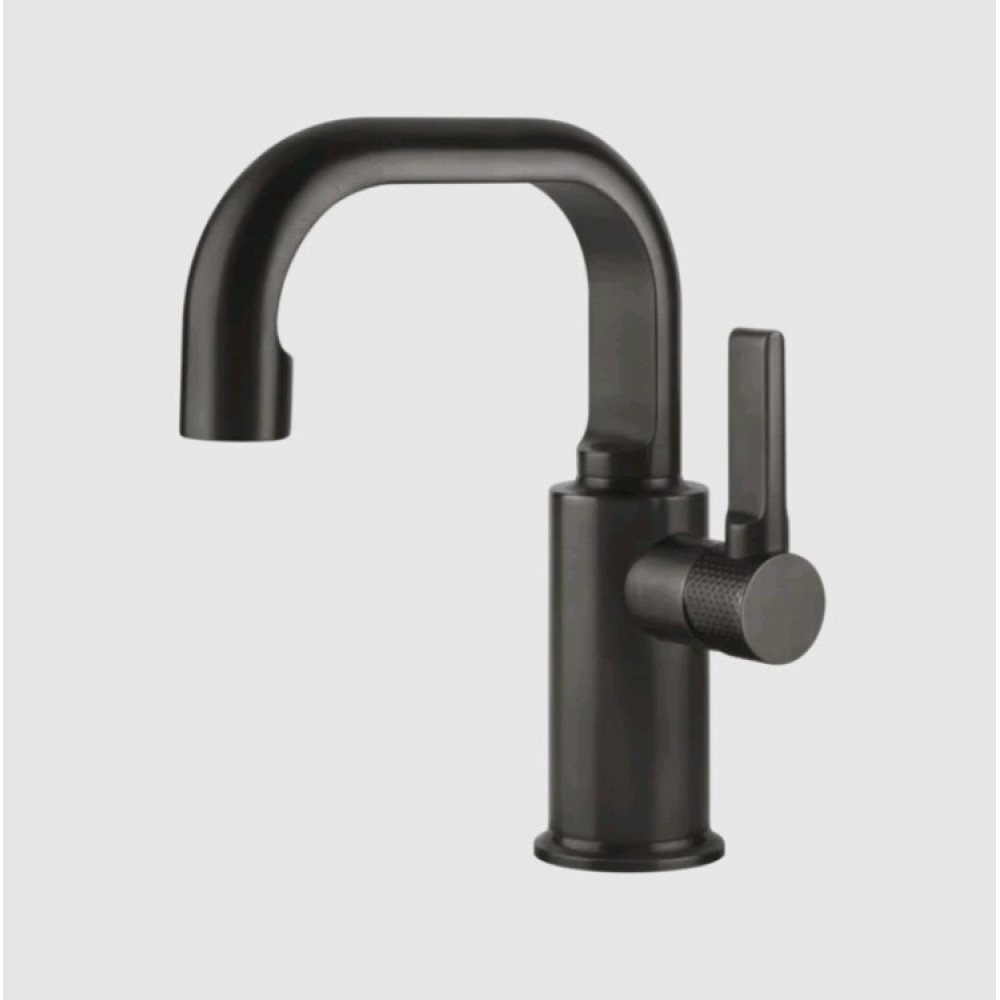 Смеситель для раковины, Gessi, Inciso, цвет-Black Metal Brushed PVD
