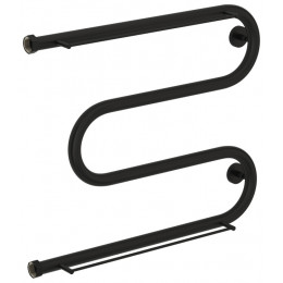 Полотенцесушитель, Сунержа, М-образный +, с 2 полками, шгв 660*105-125*536, цвет-чёрный матовый