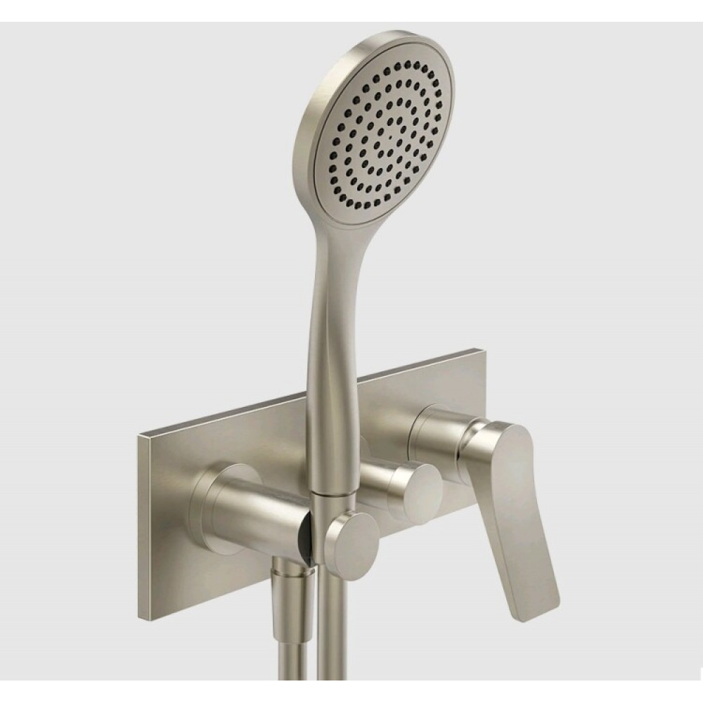 Смеситель для душа, Gessi, Rilievo, на 2 потребителя, цвет-Finox Brushed Nickel