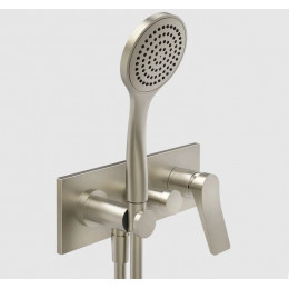 Смеситель для душа, Gessi, Rilievo, на 2 потребителя, цвет-Finox Brushed Nickel