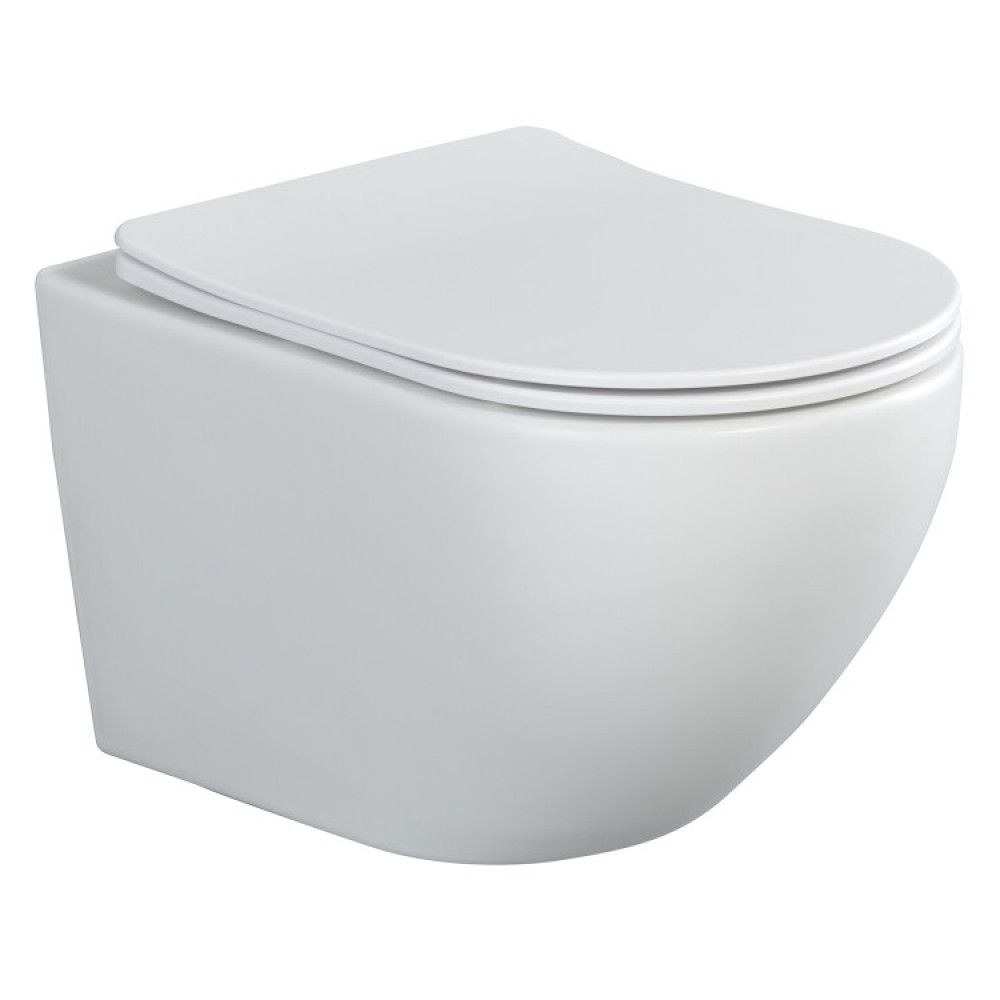 Унитаз, Splendy, Light, Tornado, подвесной, шгв 365*525*345, с сиденьем, цвет-белый матовый/белый глянцевый