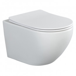 Унитаз, Splendy, Light, Tornado, подвесной, шгв 365*525*345, с сиденьем, цвет-белый матовый/белый глянцевый