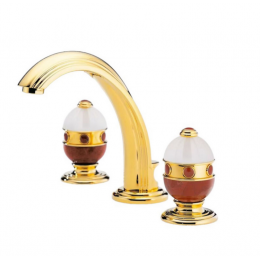 Смеситель для раковины, THG, Cheverny red Jasper, цвет-PVD матовая латунь/jasper