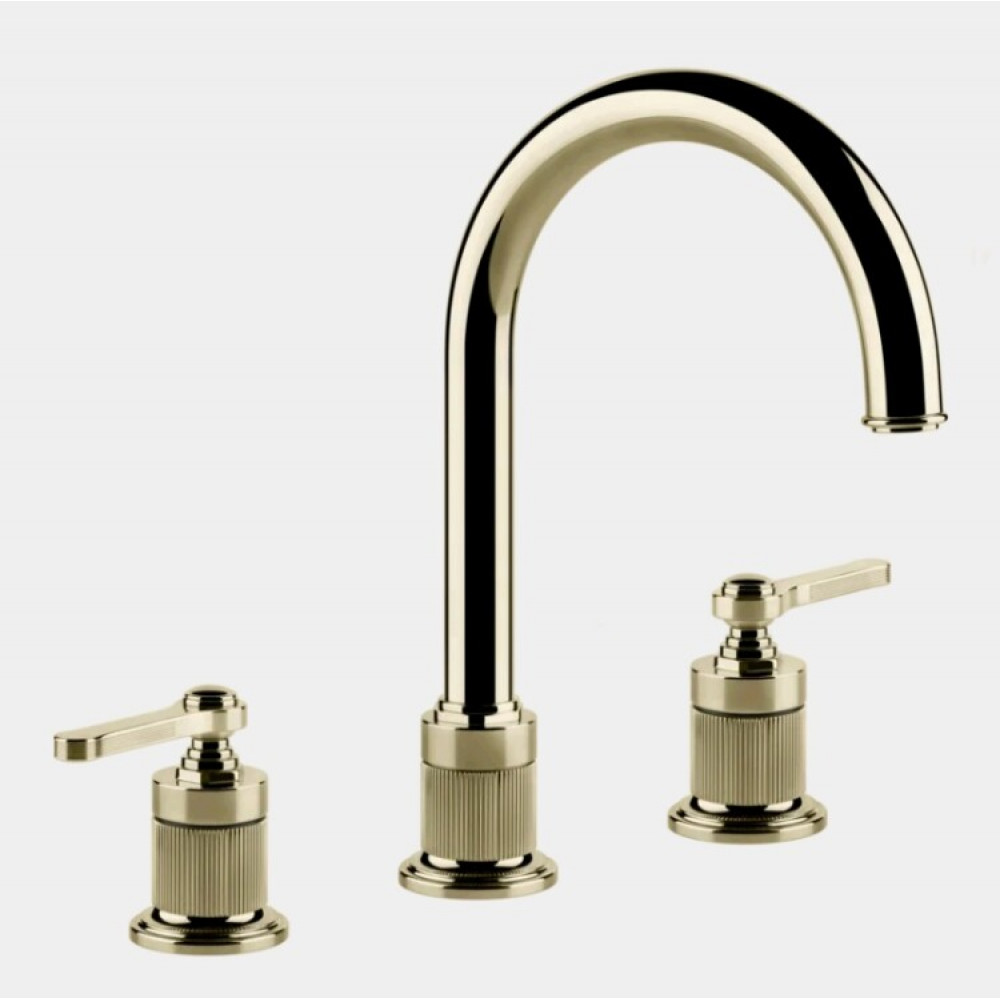 Смеситель для раковины, Gessi, VENTI20, цвет-Brass PVD
