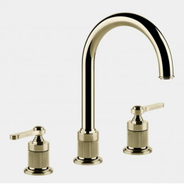 Смеситель для раковины, Gessi, VENTI20, цвет-Brass PVD