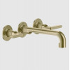 Смеситель для раковины, Gessi, Inciso, цвет-Brushed Brass PVD