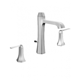 Смеситель для раковины, Cisal, Chérie, цвет-хром/черный матовый