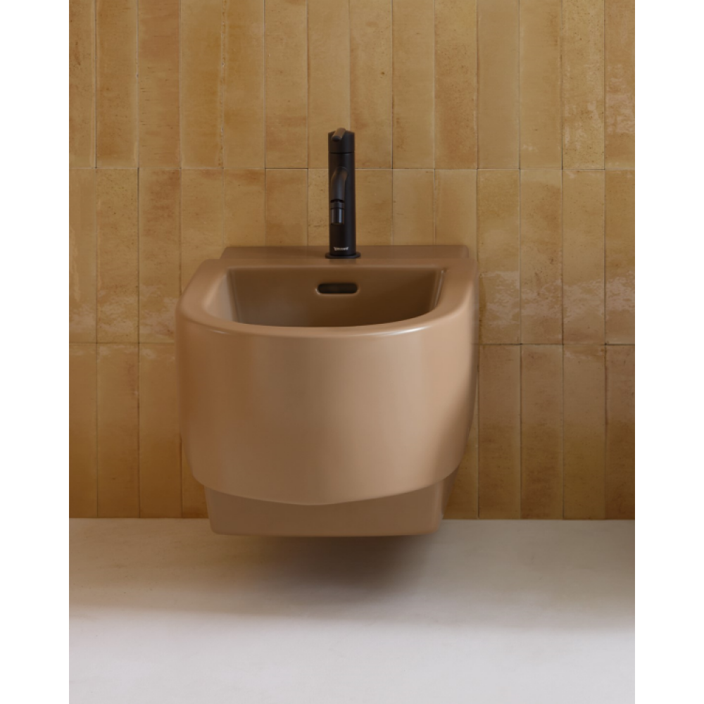 Биде, Duravit, Balcoon, подвесной, шгв 365*540*290, DuraShield, отверстия для смесителя-1, с переливом, цвет-Clay terra matt