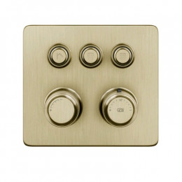 Смеситель для душа, Gessi, Hi-Fi Eclectic, на 3 потребителя, цвет-Brushed Brass PVD