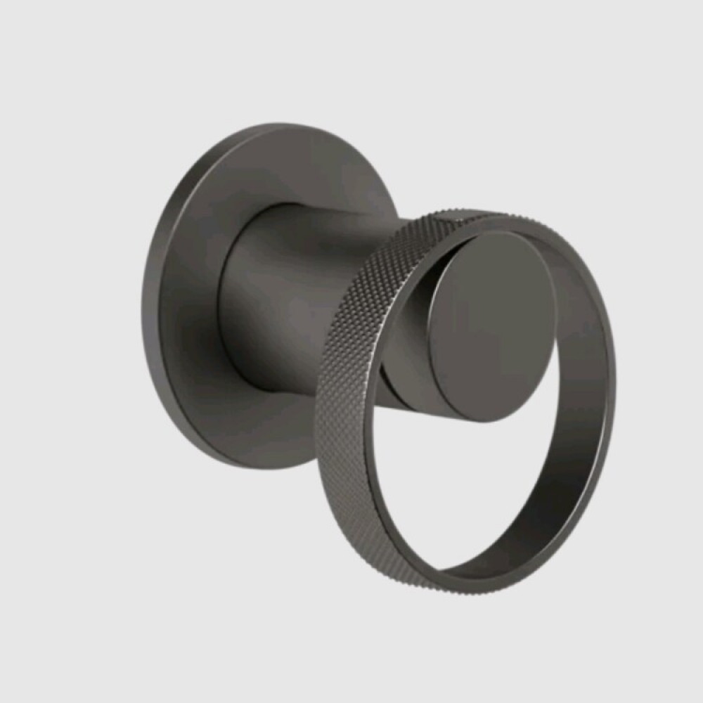 Смеситель для душа, Gessi, Anello, на 1 потребитель, цвет-Black Metal Brushed PVD